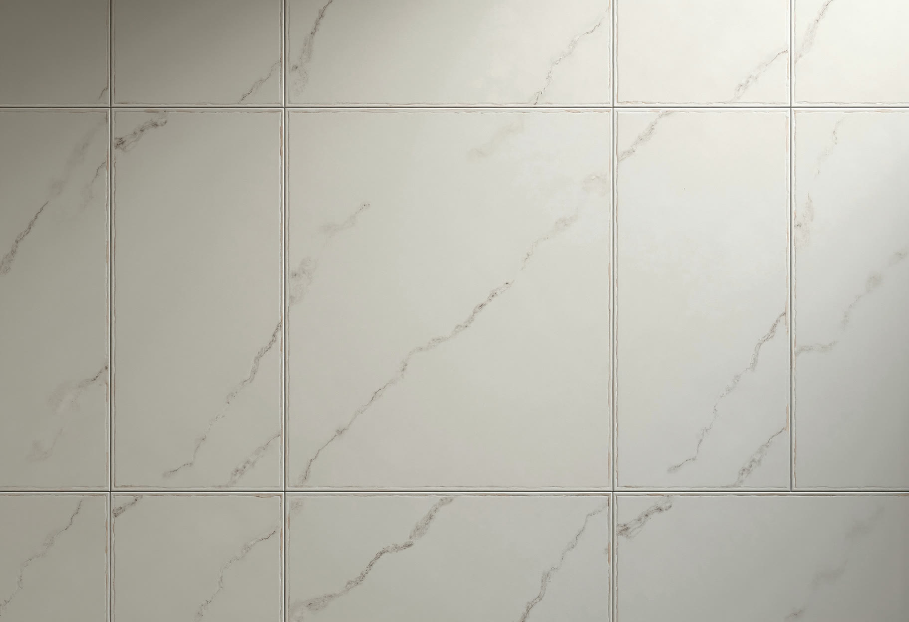Large-format porcelain, tight grout